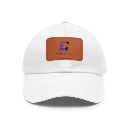 Elliott Consulting Baseball Hat with Leather Patch