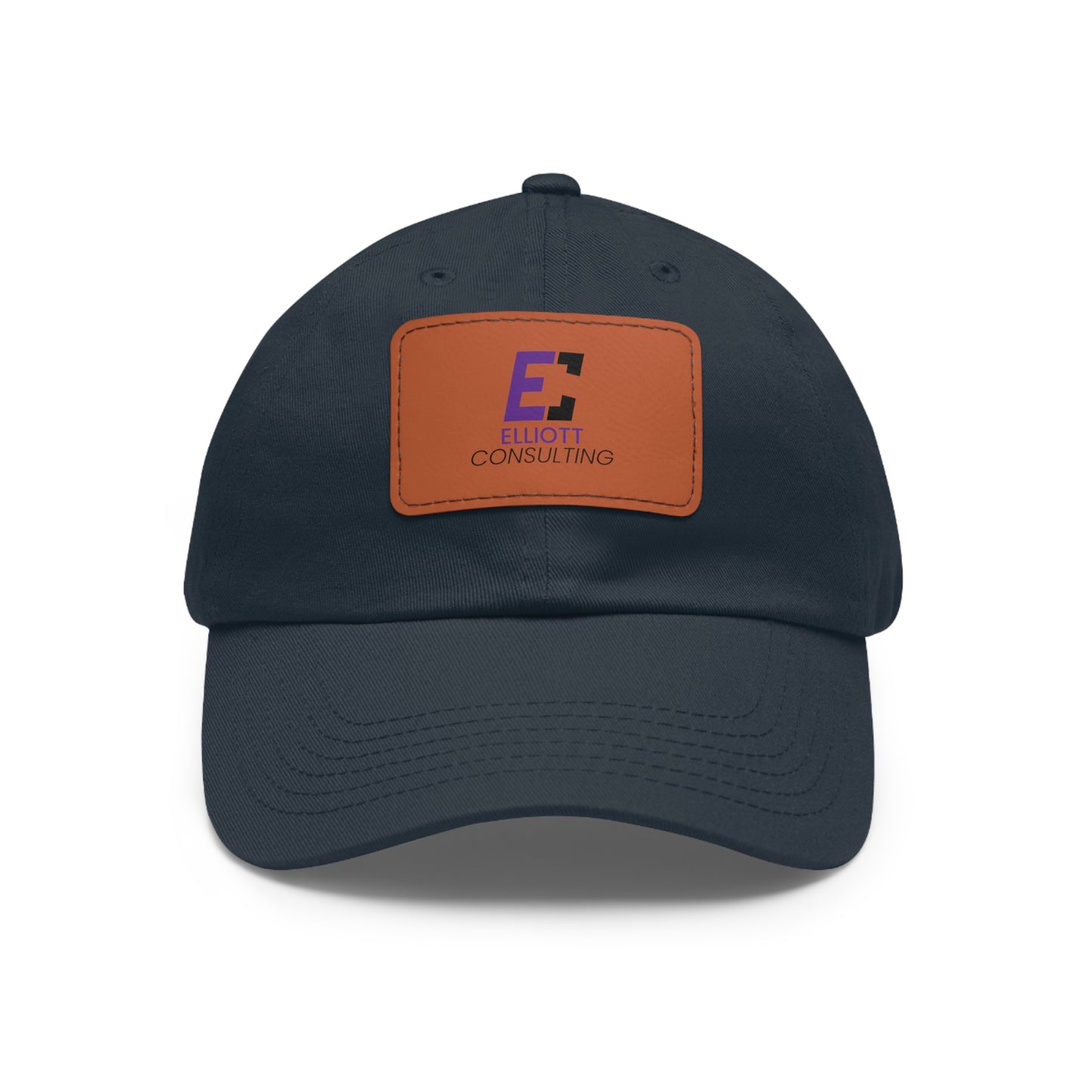 Elliott Consulting Baseball Hat with Leather Patch